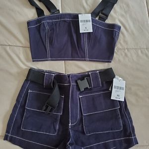 Shorts and crop top set